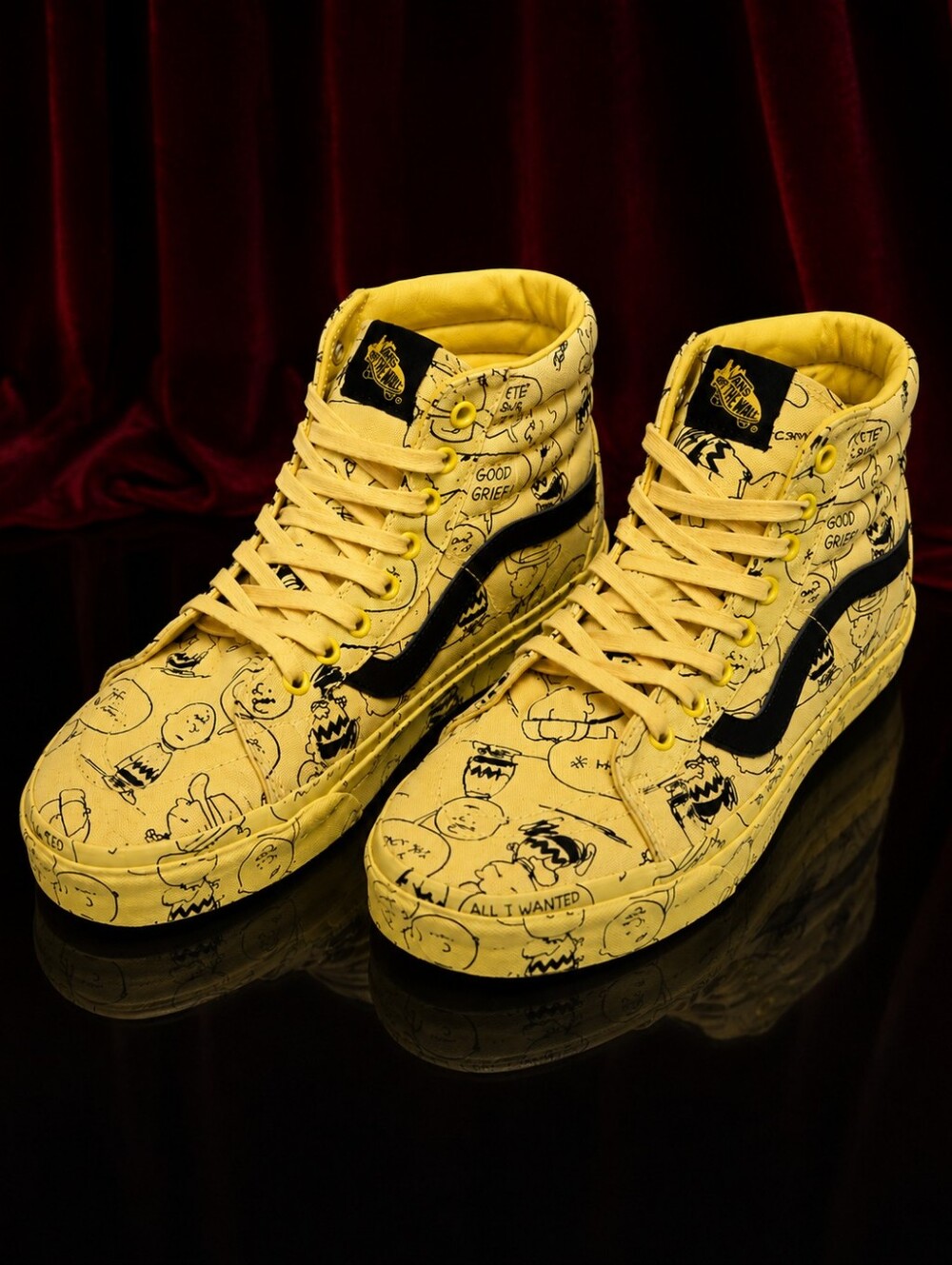 Vans x Peanuts SK8 Hi Reissue Charlie Brown Yellow Men’s 10.5 Women's 12